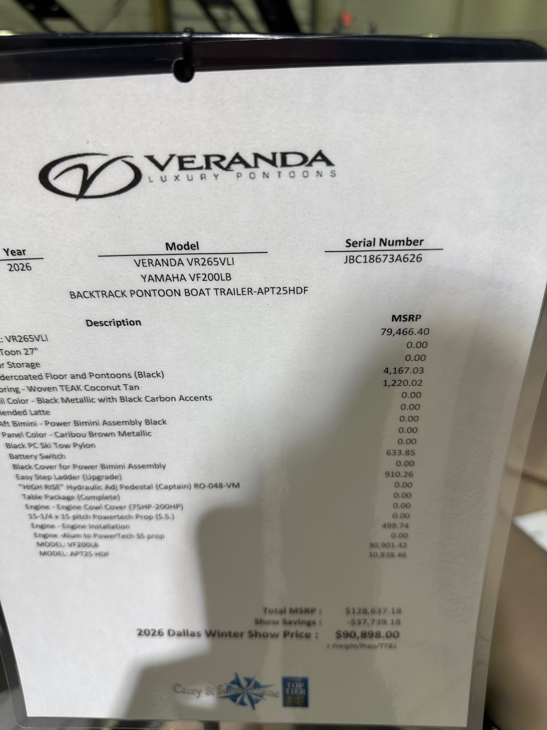 NEW Veranda VR265VLI