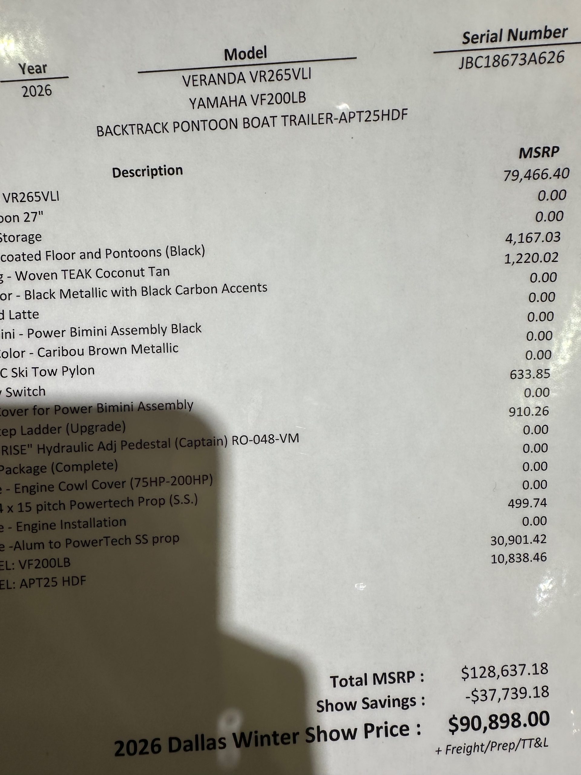 NEW Veranda VR265VLI