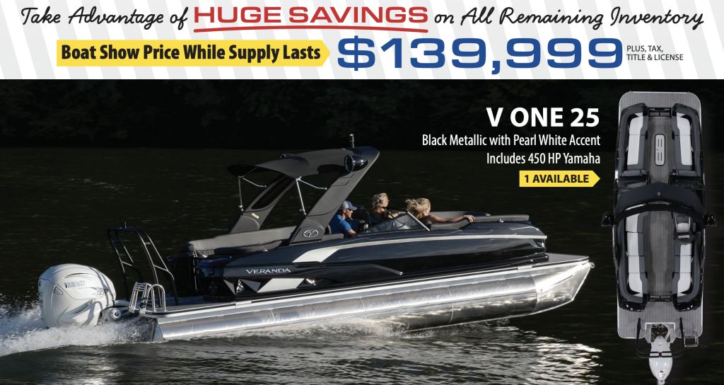 New Veranda V One 25 Pontoon (Pearl White)