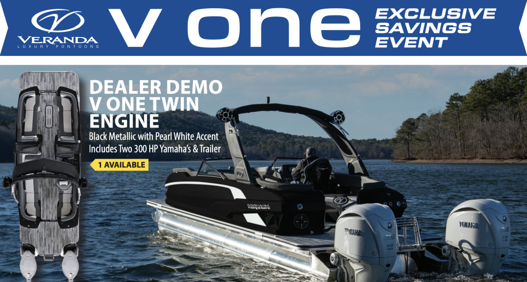 Veranda Dealer Demo V One Twin Engine Pontoon/Tritoon